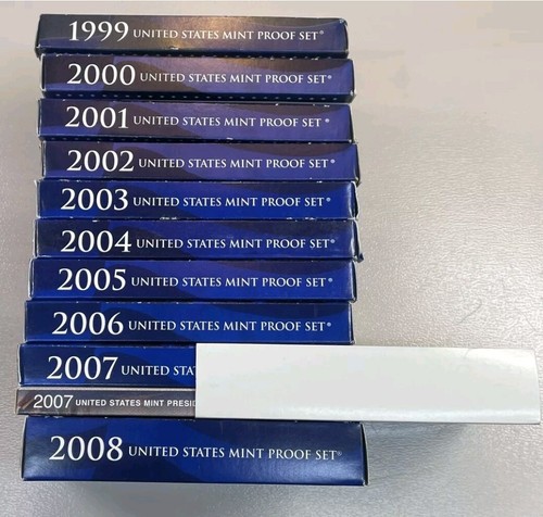 1999 2008 mint proof sets - proof,