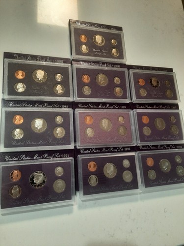 Proof set lot - lot, (10