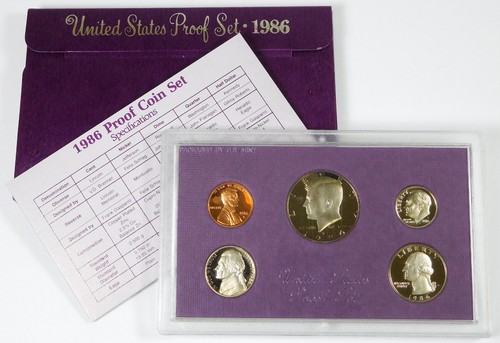 1986 mint proof set - 1986,